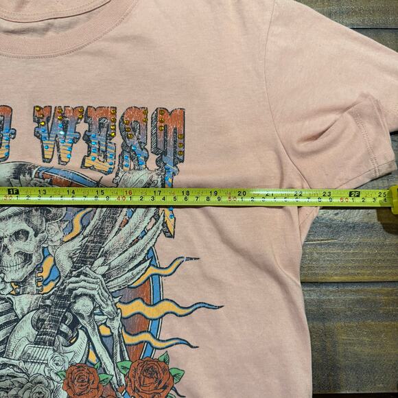 Goodie Two Sleeves Buckle Wild West Music Festival Coral Short Sleeve Shirt XL - Picture 4 of 8